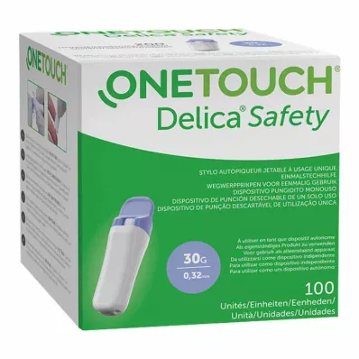 Lančevalec One Touch Delica Safety za enkratno uporabo 30 G, 100 kos