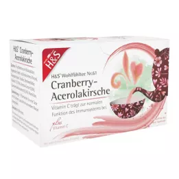 H&amp;S Brusnica-acerola češnja z vitaminom C barvne tablete, 20X2,8 g