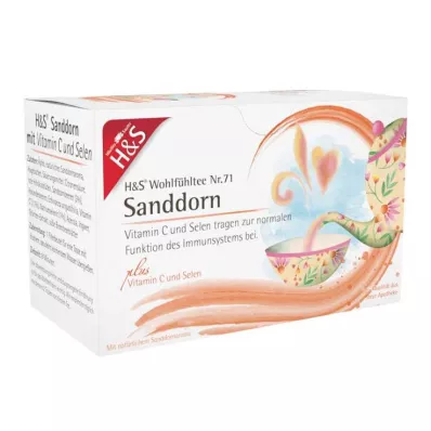H&amp;S Rakitovec z vitaminom C in selenom filter vrečka, 20X2,5 g