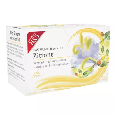 H&amp;S filter vrečka Limona z vitaminom C, 20X2,5 g
