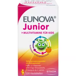 EUNOVA Junior žvečljive tablete z okusom pomaranče, 100 kosov
