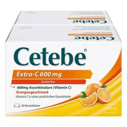 CETEBE Extra-C 600 mg žvečljive tablete, 120 kosov