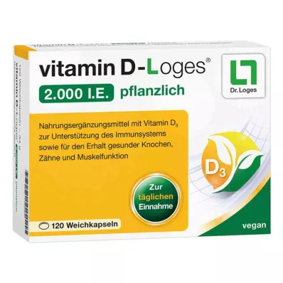 vitamin D-Loges 2.000 mednarodnih enot zelenjave (120 kosov)