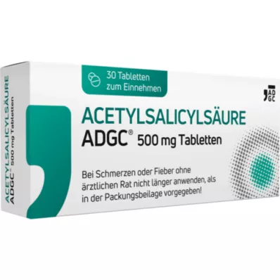 ACETYLSALICYLSÄURE ADGC 500 mg tablete, 30 kosov