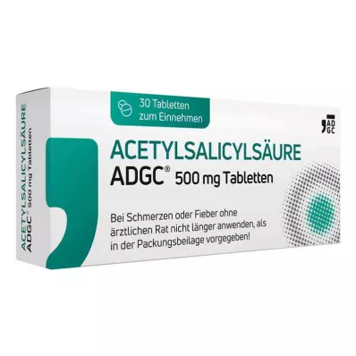 ACETYLSALICYLSÄURE ADGC 500 mg tablete, 30 kosov ACETYLSALICYLSÄURE ADGC 500 mg tablete, 30 kosov