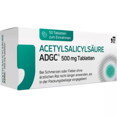 ACETYLSALICYLSÄURE ADGC 500 mg tablete, 50 kosov