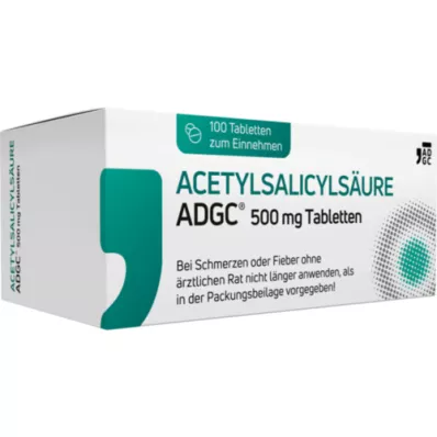 ACETYLSALICYLSÄURE ADGC 500 mg tablete, 100 kosov