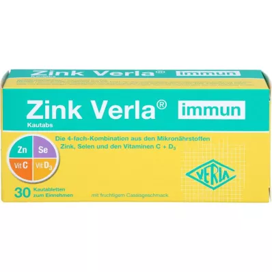 ZINK VERLA Imunske žvečljive tablete, 30 kosov
