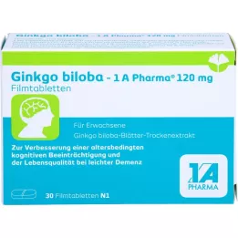 GINKGO BILOBA-1A Pharma 120 mg filmsko obložene tablete, 30 kosov