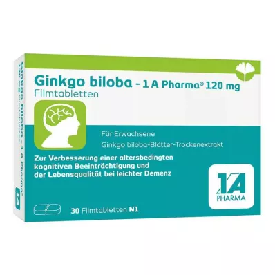 Ginkgo biloba - 1 A Pharma® 120 mg filmsko obložene tablete, 30 kom Ginkgo biloba - 1 A Pharma® 120 mg filmsko obložene tablete, 30 kom