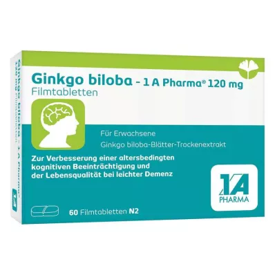 Ginkgo biloba - 1 A Pharma® 120 mg filmsko obložene tablete, 60 kos