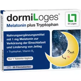 DORMILOGES Melatonin plus triptofan filmsko obložene tablete, 30 kosov