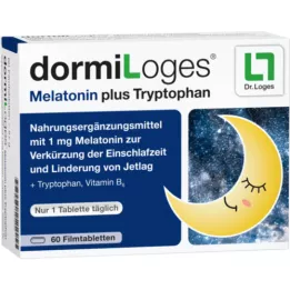 DORMILOGES Melatonin plus triptofan filmsko obložene tablete, 60 kosov