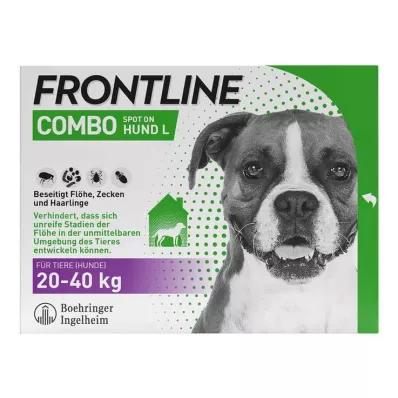 FRONTLINE COMBO proti klopom, bolham pri psih L (20-40 kg), 3 kom
