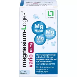 MAGNESIUM-LOGES vario 100 mg kapsule, 60 kosov