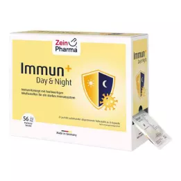 IMMUN+ DAY &amp; vrečke z nočnimi kapsulami za 28 dni, 56X4 kosov