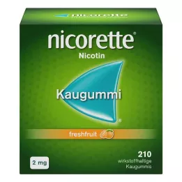 NICORETTE 2 mg žvečilni gumi s svežim sadjem, 210 kosov
