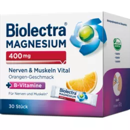 BIOLECTRA Magnezij 400 mg Živci &amp; Mišice Vital, 30X1,9 g