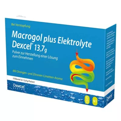 MACROGOL plus Elektroliti Dexcel 13,7 g PLE, 10 kosov