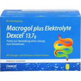MACROGOL plus Elektroliti Dexcel 13,7 g PLE, 20 kosov
