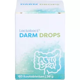 LACTOBACT DARM DROPS Žvečljive tablete, 60 kosov