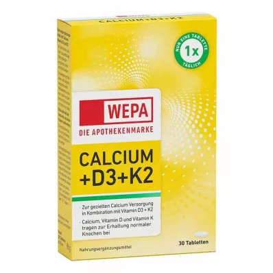 WEPA Kalcij+D3+K2 tablete, 30 kapsul