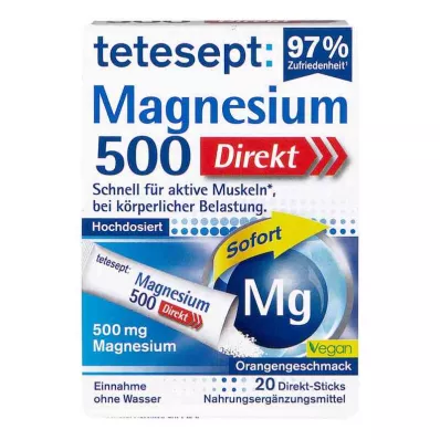 Tetesept Magnesium 500 Direct Sticks (20 kosov)