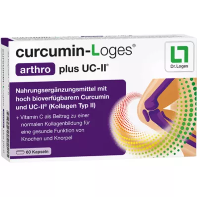 CURCUMIN-LOGES arthro plus UC-II kapsule, 60 kosov