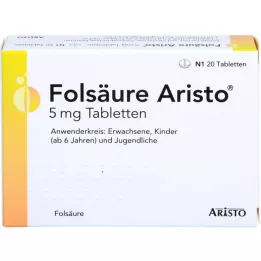 FOLSÄURE ARISTO 5 mg tablete, 20 kosov