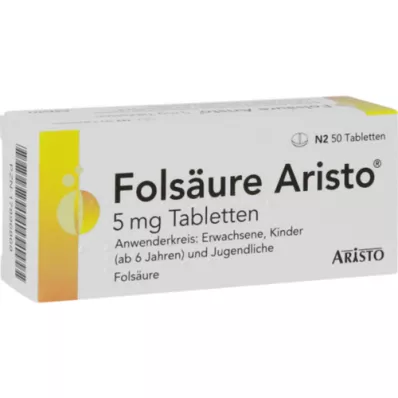 FOLSÄURE ARISTO 5 mg tablete, 50 kosov
