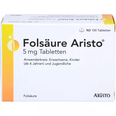 FOLSÄURE ARISTO 5 mg tablete, 100 kosov