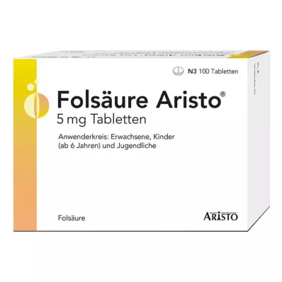 Folna kislina Aristo 5 mg tablete, 100 kom Folna kislina Aristo 5 mg tablete, 100 kom