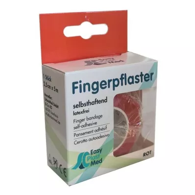 UM Easyplast obliž za prste lastnoročno izdelan 2,5 cm x 5 m rdeč, 1 kos UM Easyplast obliž za prste lastnoročno izdelan 2,5 cm x 5 m rdeč, 1 kos