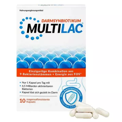 Multilac Synbiotic gastrorezistentne kapsule, 10 kos Multilac Synbiotic gastrorezistentne kapsule, 10 kos