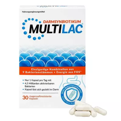 Multilac Synbiotic gastrorezistentne kapsule, 30 kos Multilac Synbiotic gastrorezistentne kapsule, 30 kos