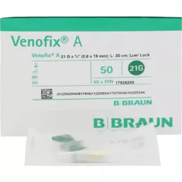 VENOFIX A Venipunkturna ovojnica 21 G 0,8x19mm 30cm zelena, 1 kos