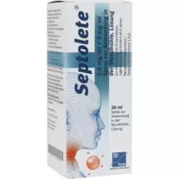SEPTOLETE 1,5 mg/ml + 5 mg/ml ustno pršilo, 30 ml