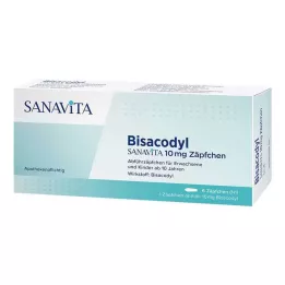 BISACODYL SANAVITA 10 mg svečke, 6 kosov