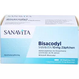 BISACODYL SANAVITA 10 mg svečke, 30 kosov