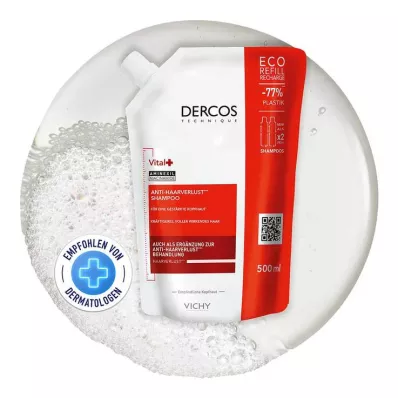 VICHY DERCOS Šampon Vitality + polnilno pakiranje, 500 ml