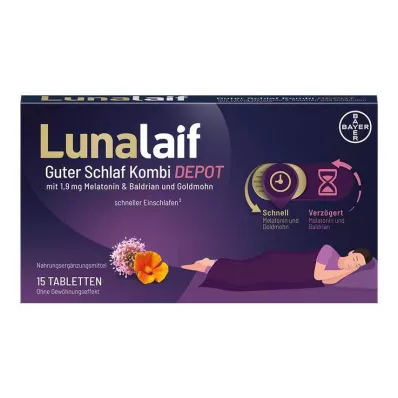 Lunalaif Good Sleep Combi Depot tablete, 15 kos Lunalaif Good Sleep Combi Depot tablete, 15 kos
