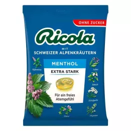 RICOLA o.Z.Beutel Mentol ekstra močni bonboni, 75 g