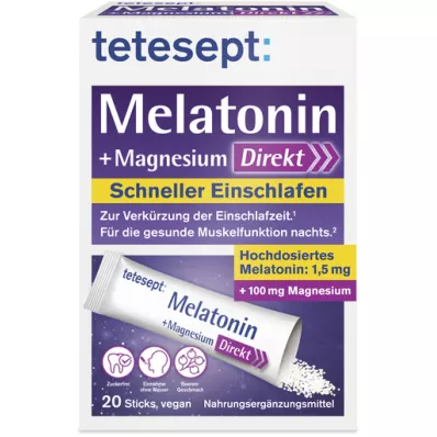 TETESEPT Melatonin + Magnesium Direct Sticks, 20 kos TETESEPT Melatonin + Magnesium Direct Sticks, 20 kos