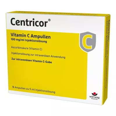Centricor® Vitamin C ampule 100 mg/ml raztopina za injiciranje, 5X5 ml Centricor® Vitamin C ampule 100 mg/ml raztopina za injiciranje, 5X5 ml