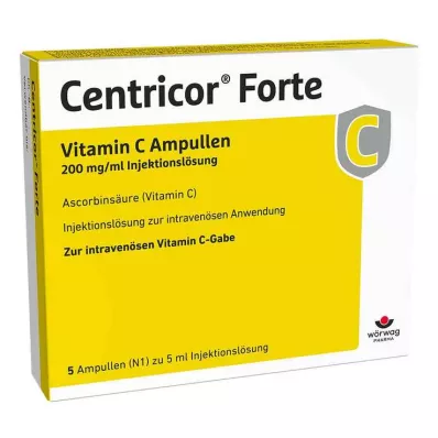 Centricor® Forte Vitamin C ampule 200 mg/ml raztopina za injiciranje, 5X5 ml