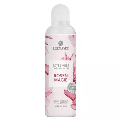 DERMASEL Pena za prhanje iz Mrtvega morja Rose Magic, 200 ml