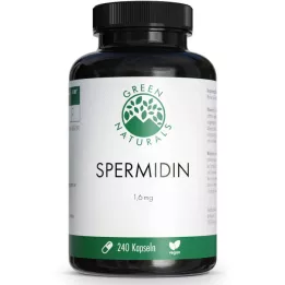 GREEN NATURALS Spermidin 1,6 mg veganske kapsule, 240 kosov