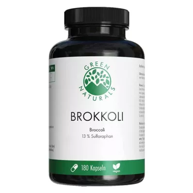 Green Naturals Brokoli + 13% Sulforafan veganske kapsule, 180 kos Green Naturals Brokoli + 13% Sulforafan veganske kapsule, 180 kos