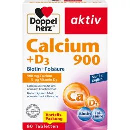 DOPPELHERZ Kalcij 900+D3 tablete, 80 kapsul
