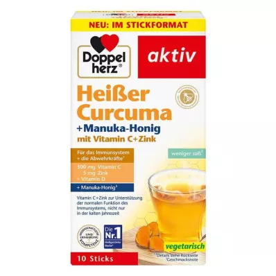 Doppelherz pekoča kurkuma + zrnca manuka medu, 10 kos